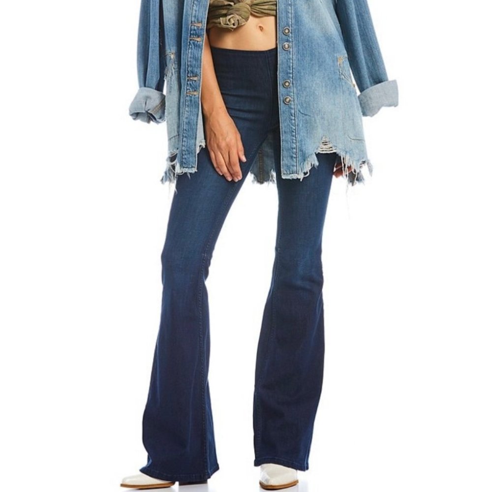 Free People Penny Pull-On Flare Jeans | 29